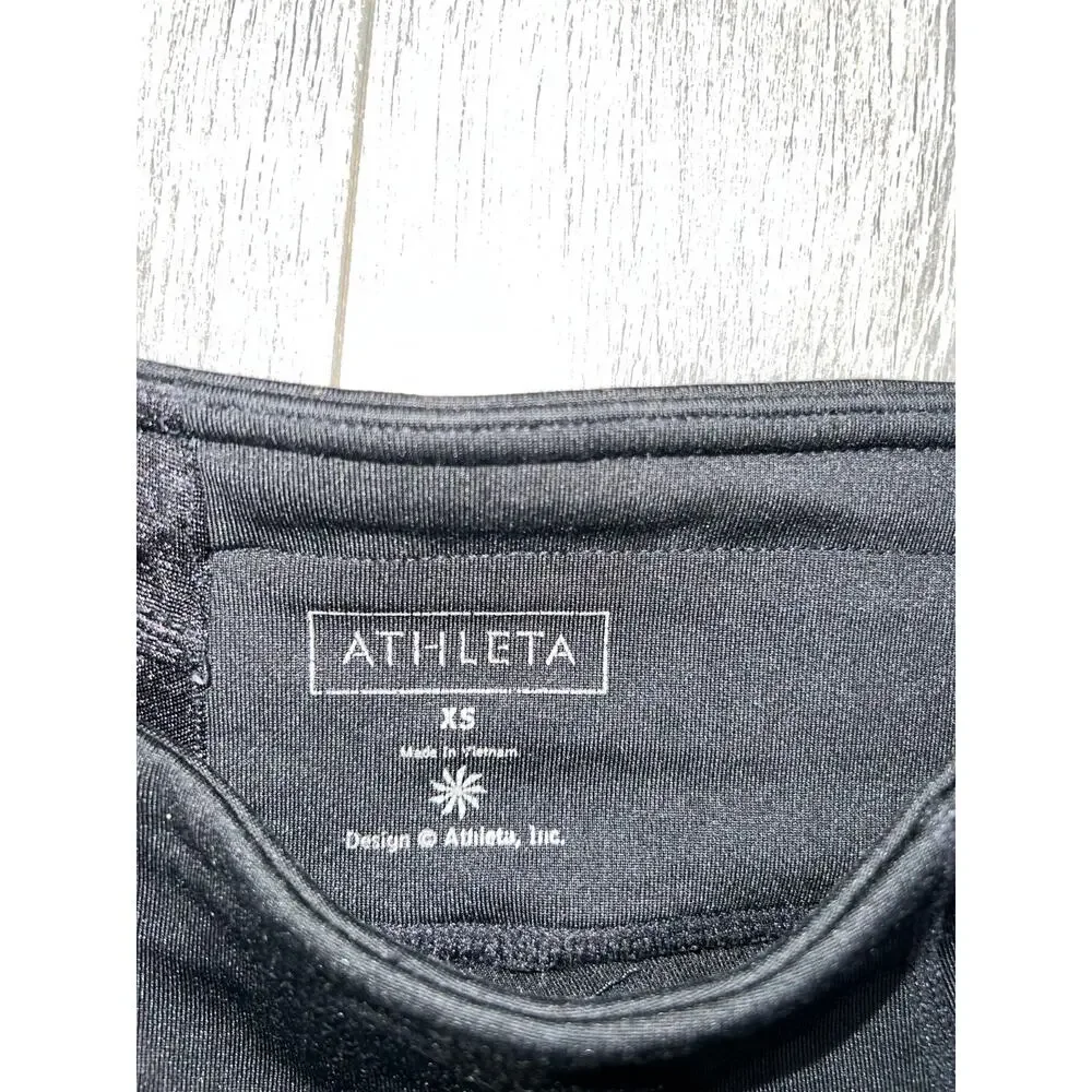 Athleta Womens Compression Cycling Running Shorts Detail X-Small Black A005974